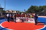 Entrega el alcalde Emilio De Hoyos Cancha de Fútbol Rápido