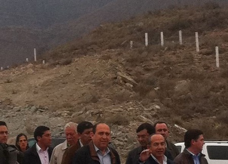 El presidente Calderón, el Gobernador  Rubén Moreira en la inauguración del Libramiento Norponiente