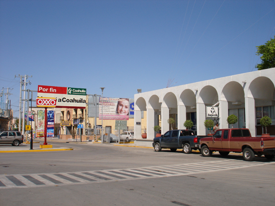 Entrada a ciudad Acuña al cruzar el Puente Internacional