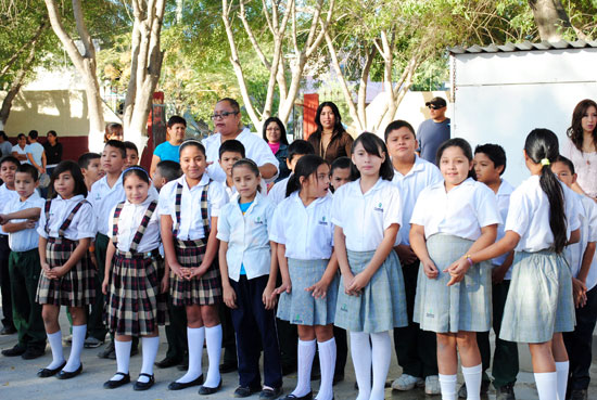 Alumnos de la primaria Jesús María Ramón Cantú, turno matutino