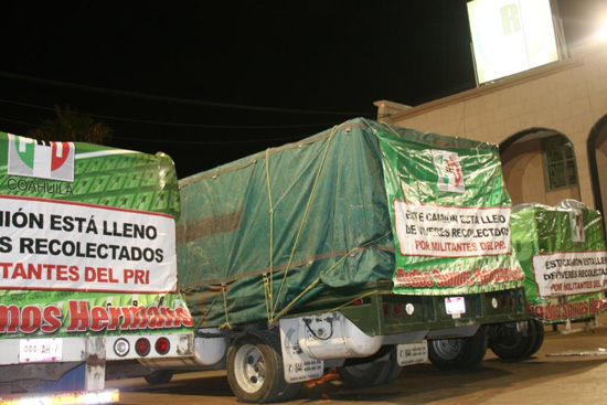 Envía PRI Coahuila 11 toneladas más de ayuda a afectados por huracán “Alex” 