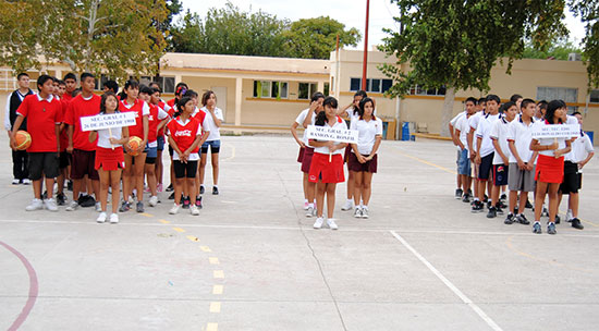 Inauguró el alcalde el Primer Torneo de Baloncesto en la Secundaria Federal No. 1