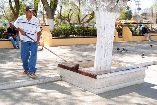 Imagen Urbana inició labores de hermoseamiento en la Plaza Benjamín Canales