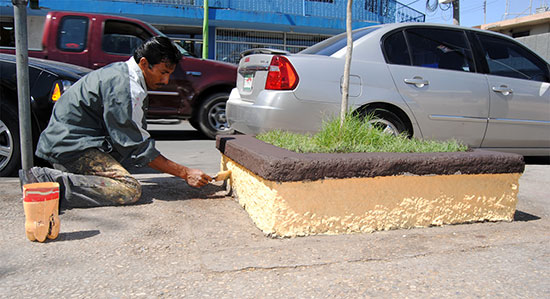 Imagen Urbana inició labores de hermoseamiento en la Plaza Benjamín Canales