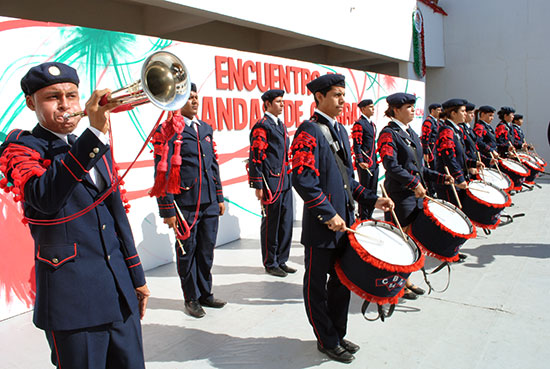 Continúan Festejos Patrios con encuentro de bandas de guerra