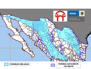 FRENTE FRIO NUMERO 25 AFECTA EL NORTE DE MÉXICO 