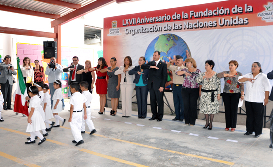 Preside alcalde ceremonia 67 aniversario de fundación de la ONU