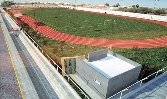 Pusieron en marcha la construcción de pista de atletismo