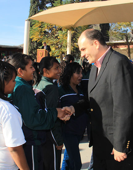 Inaugura alcalde rehabilitación de taller en secundaria