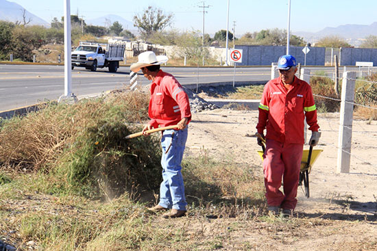 Limpia y deshierba Ecología bulevar Colosio