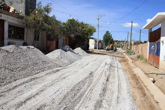 Avanza pavimentación de circuito vial en Postal Cerritos