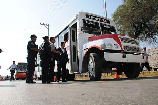 Realizan operativo de transporte en Monclova