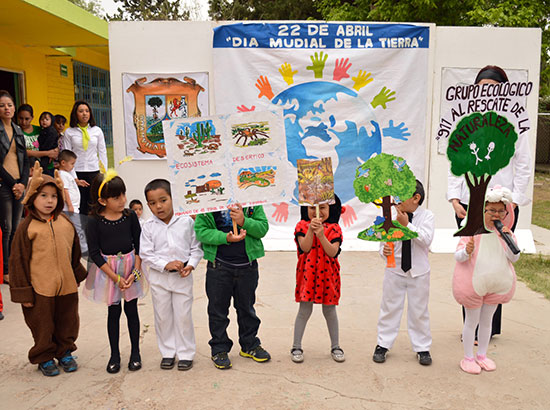 Recuerdan el Día Mundial de la Tierra con ceremonia cívica y jornada cultural