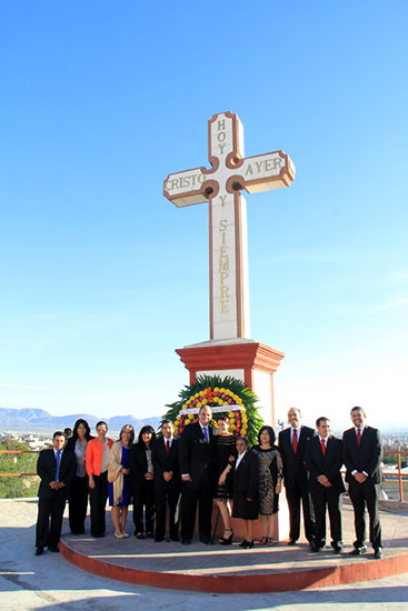 Celebra Jericó Abramo con ciudadanos el 436 Aniversario de Saltillo