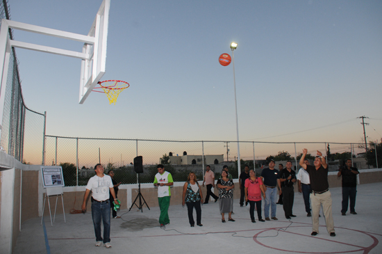 Inauguran Cancha de Usos Múltiples en la colonia Elsa Hernández 