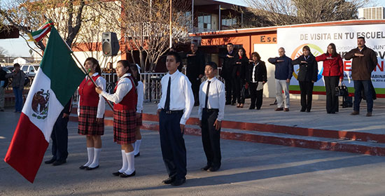 Lleva César Gutiérrez el programa “De visita en tu escuela” a secundaria Julio Galán Romo