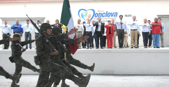 Desarrollan lunes cívico en Primaria Leopoldo Villarreal 