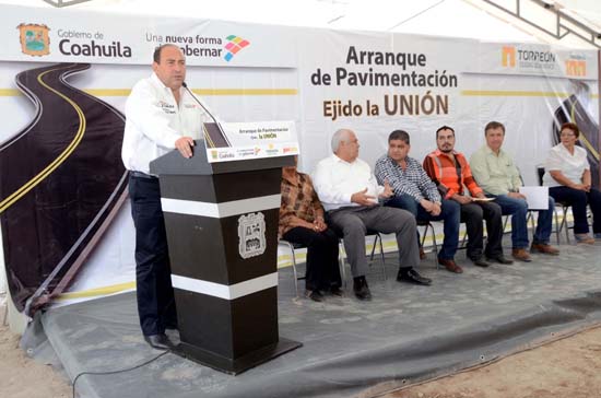 MÁS  Y MEJORES CARRETERAS PARA COAHUILA, INICIA GOBERNADOR OBRAS