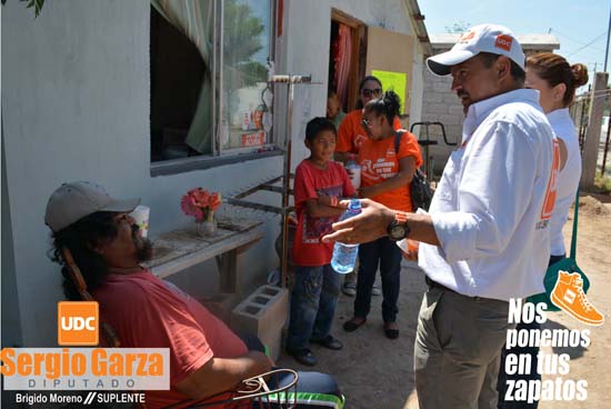 Se compromete Sergio Garza Castillo con los de Santa Martha: Regularización de Predios, Alumbrado y Una calle que Comunique con el Frac. La Misión 