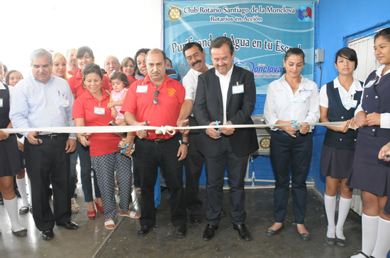 Entregan planta purificadora de agua a la Secundaria Carlos Espinoza Romero 