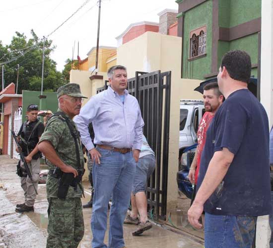 EVALÚAN DAÑOS EN ACUÑA Y REALIZAN RECORRIDOS POR ZONAS AFECTADAS