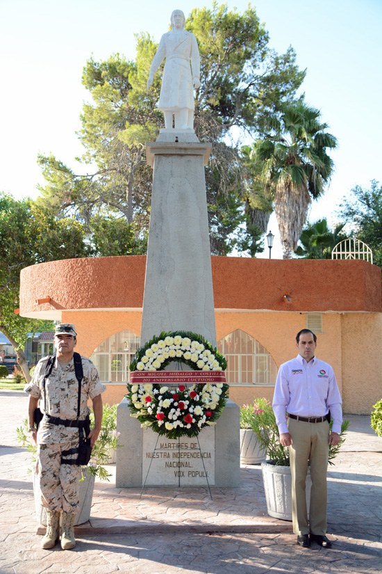 CONMEMORAN AUTORIDADES MUNICIPALES Y MILITARES 203 ANIVERSARIO LUCTUOSO DE DON MIGUEL HIDALGO Y COSTILLA 