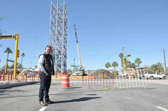 Supervisa el Alcalde Licenciado Gerardo García obras en el Bulevar Madero 