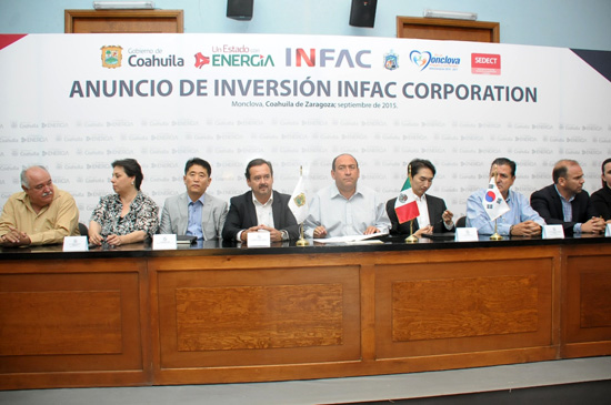 Anuncian inversión Infac Corporation en Monclova 