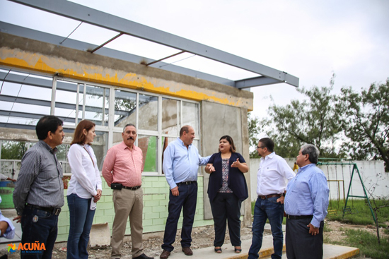 Supervisan avance de rehabilitación del jardín de niños “Estefanía Castañeda” 