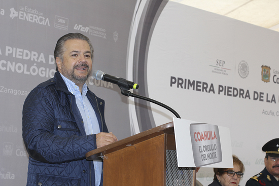 Colocan la primera piedra de la Universidad Tecnológica de ciudad Acuña 