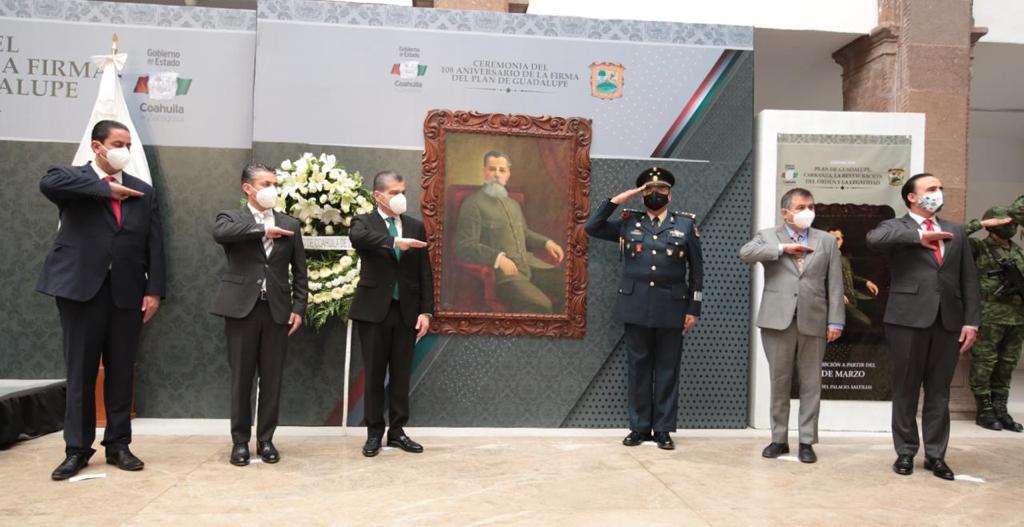 Conmemoran en Palacio de Gobierno el 108 Aniversario de la firma del Plan de Guadalupe