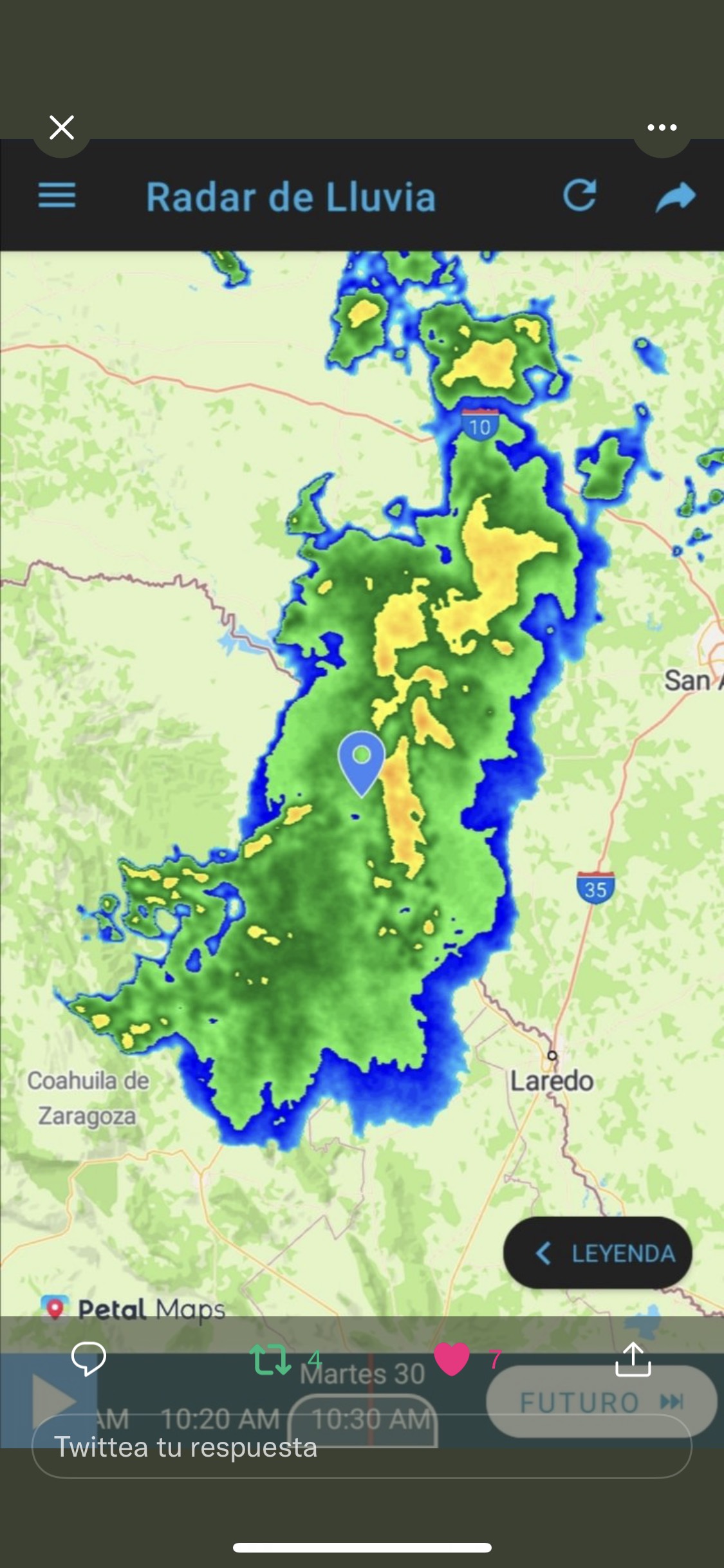 Tormenta provoca un deceso en Acuña