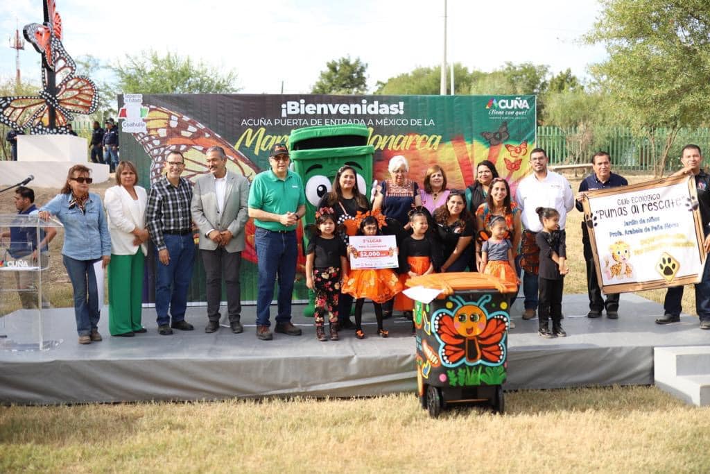 CON ALEGRE FESTIVAL, DEVELACIÓN DE MONUMENTO Y PLANTACIÓN DE JARDÍN POLINIZADOR DIERON LA BIENVENIDA A LA MARIPOSA MONARCA
