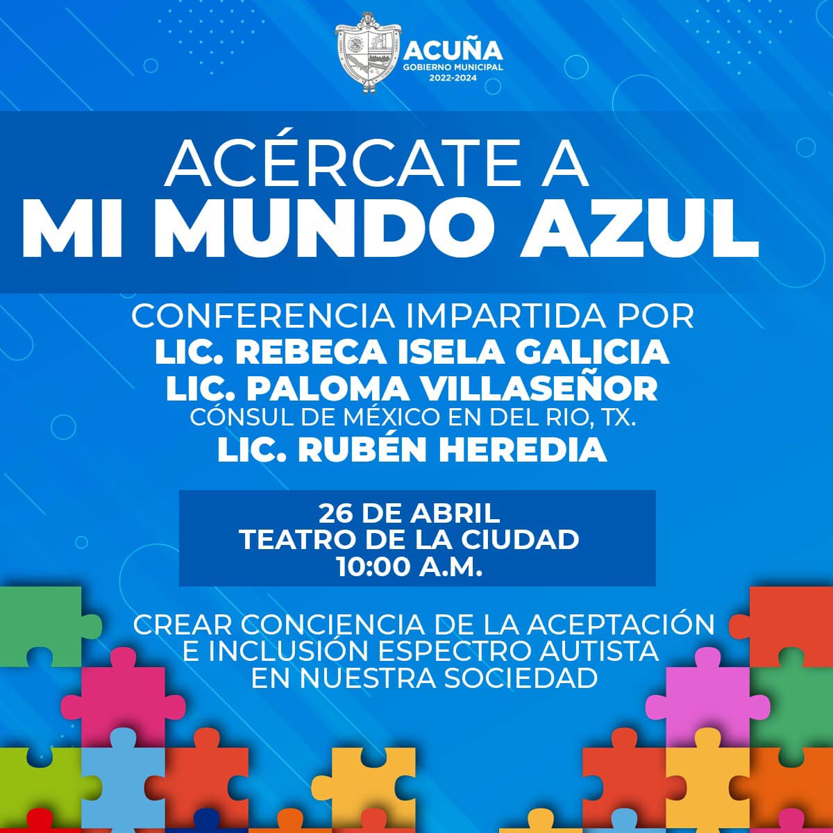 Acuña sigue generando conciencia y aceptación en la sociedad