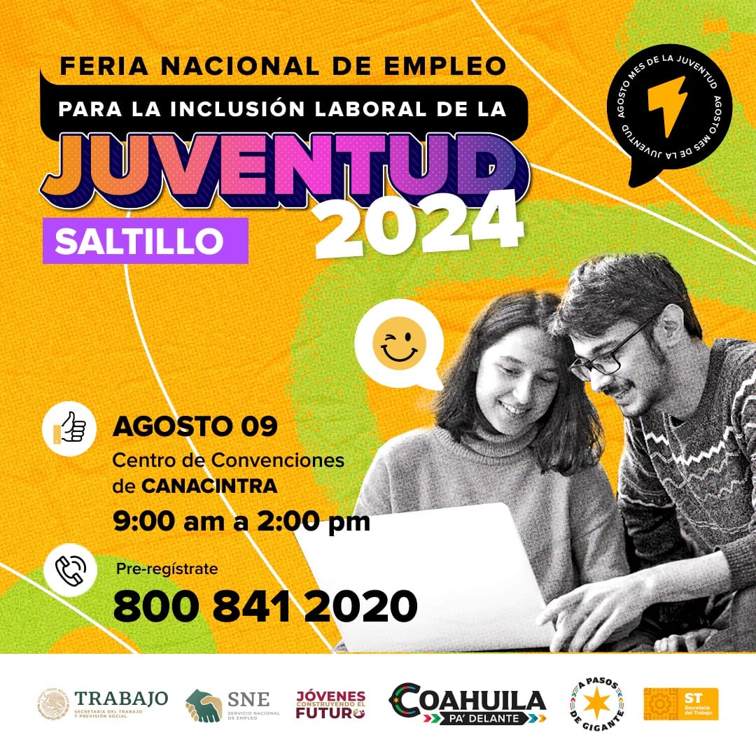 OFERTARÁN MÁS DE TRES MIL EMPLEOS PARA JÓVENES EN COAHUILA