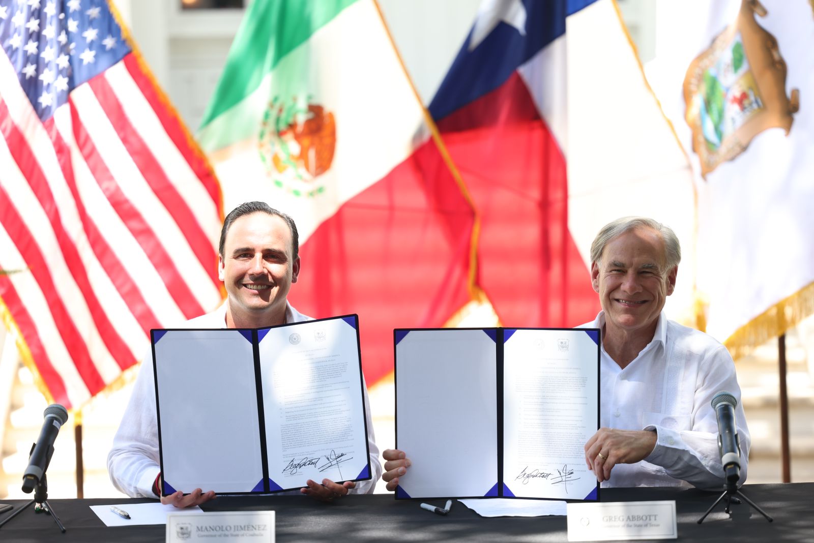 HISTÓRICA REUNIÓN ENTRE LOS GOBERNADORES DE COAHUILA Y TEXAS