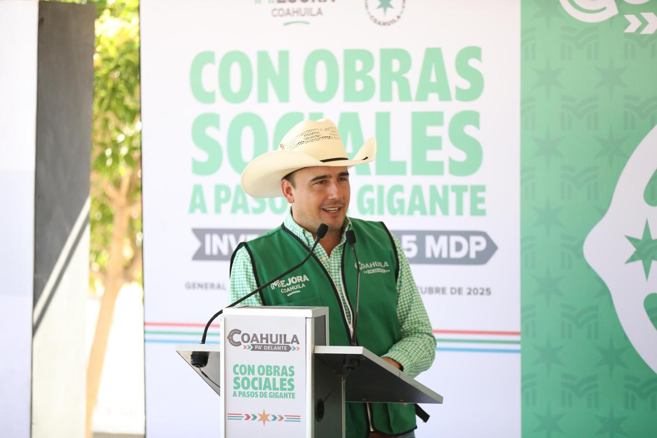 COAHUILA AVANZA CON OBRAS SOCIALES A PASOS DE GIGANTE: MANOLO