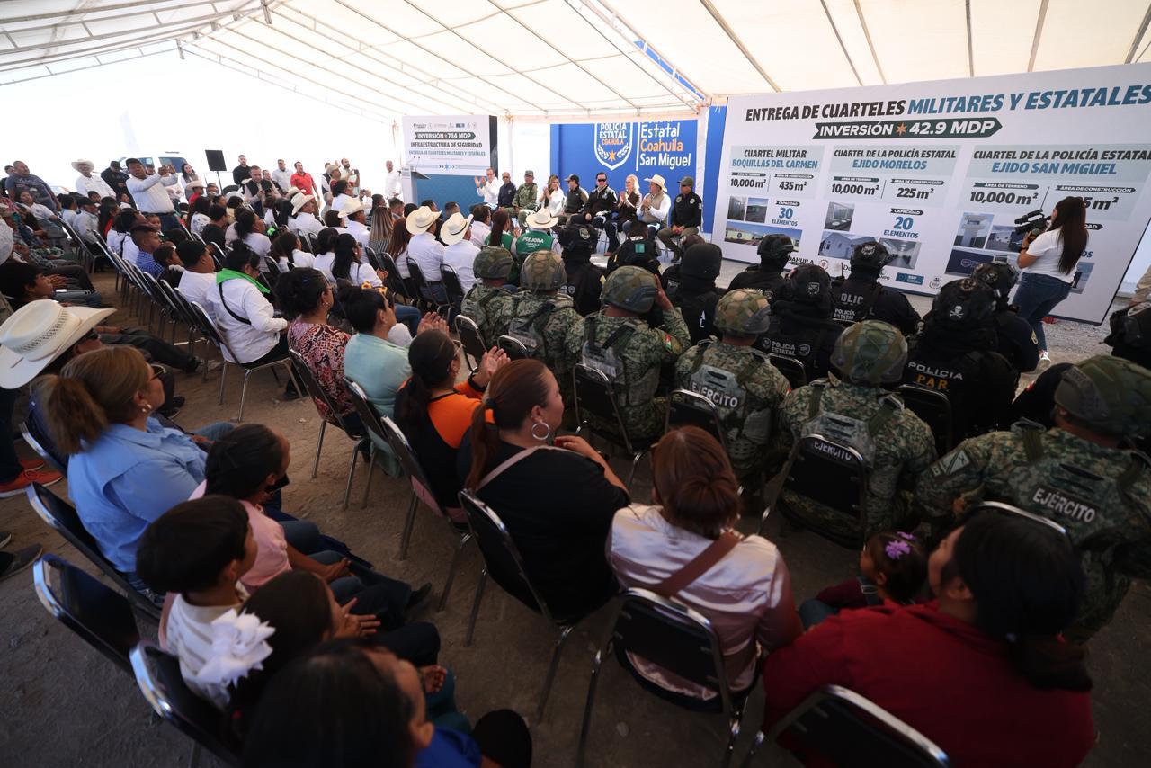 ENTREGA GOBERNADOR 3 CUARTELES MÁS PARA BLINDAR COAHUILA