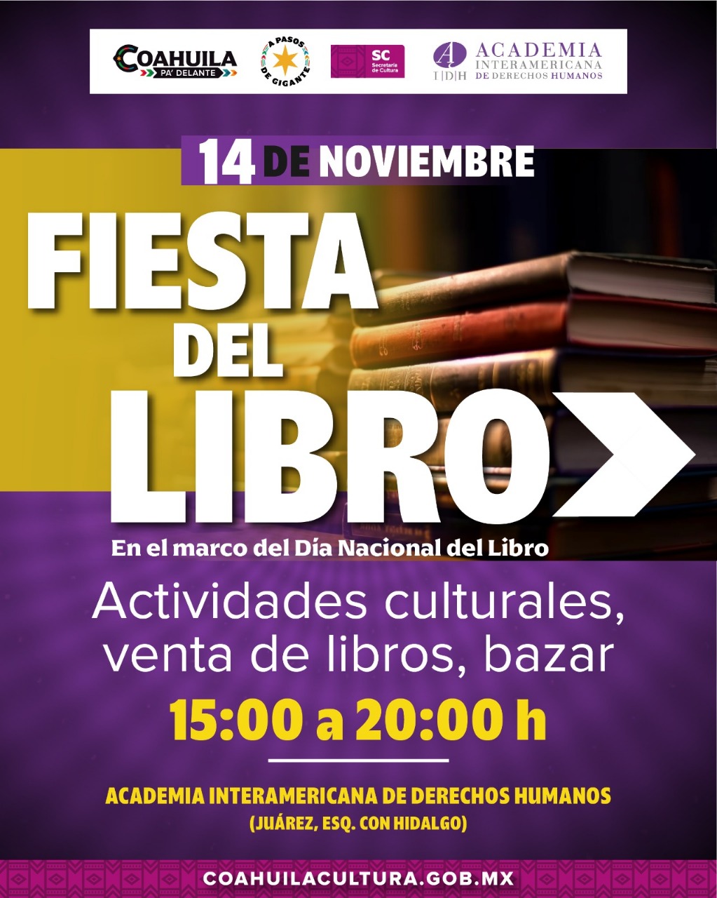 INVITA GOBIERNO DEL ESTADO A CELEBRAR EL DÍA NACIONAL DEL LIBRO