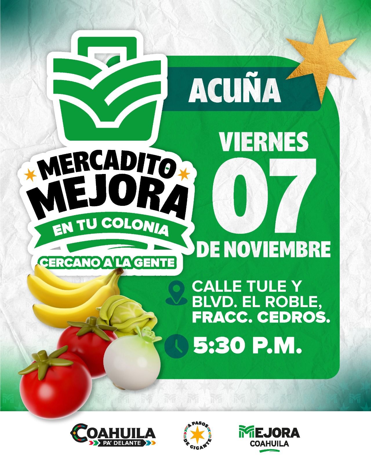 Llega Mercadito Mejora a fraccionamiento Cedros