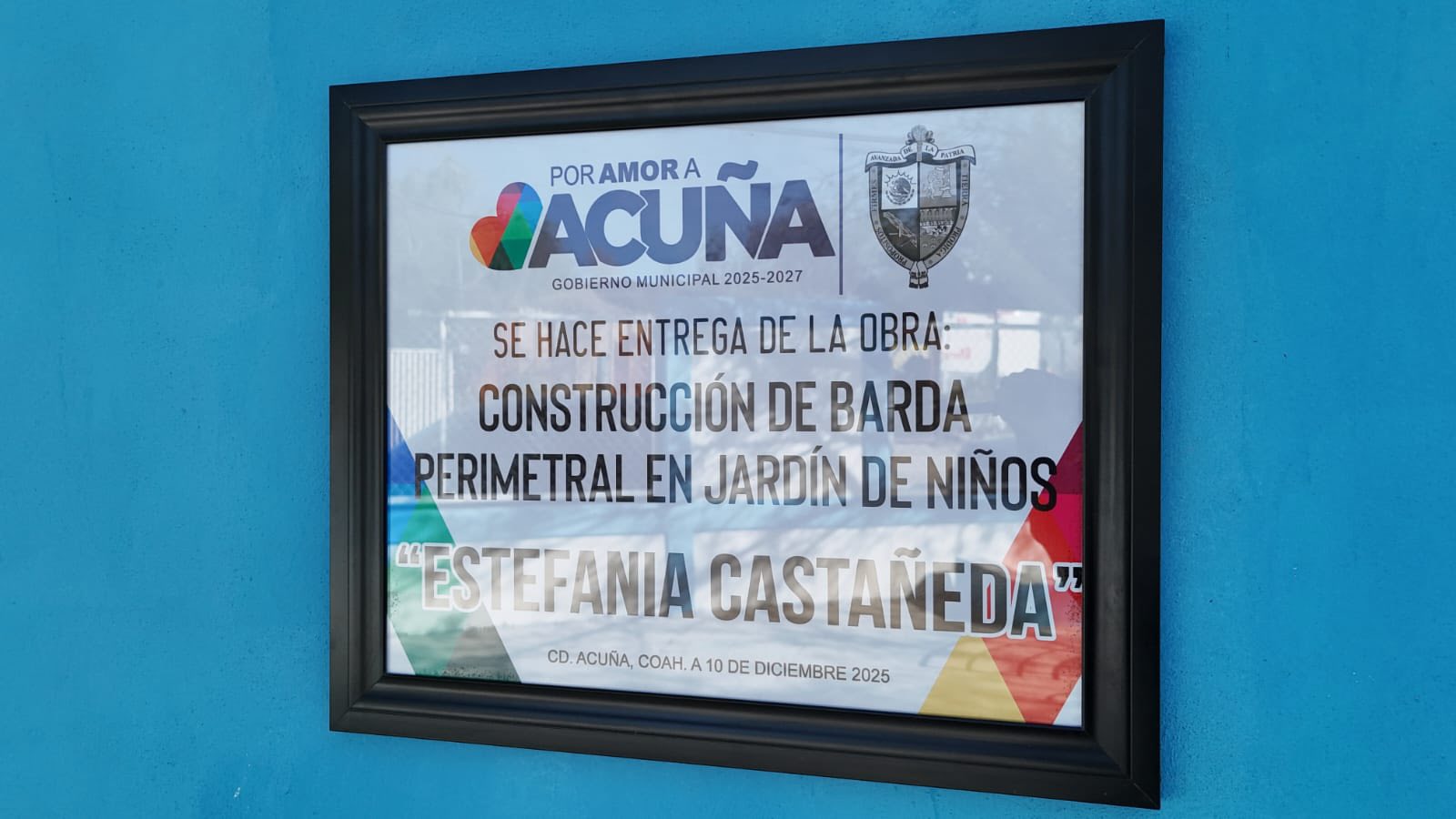 Inaugura Emilio De Hoyos barda perimetral en jardín de niños