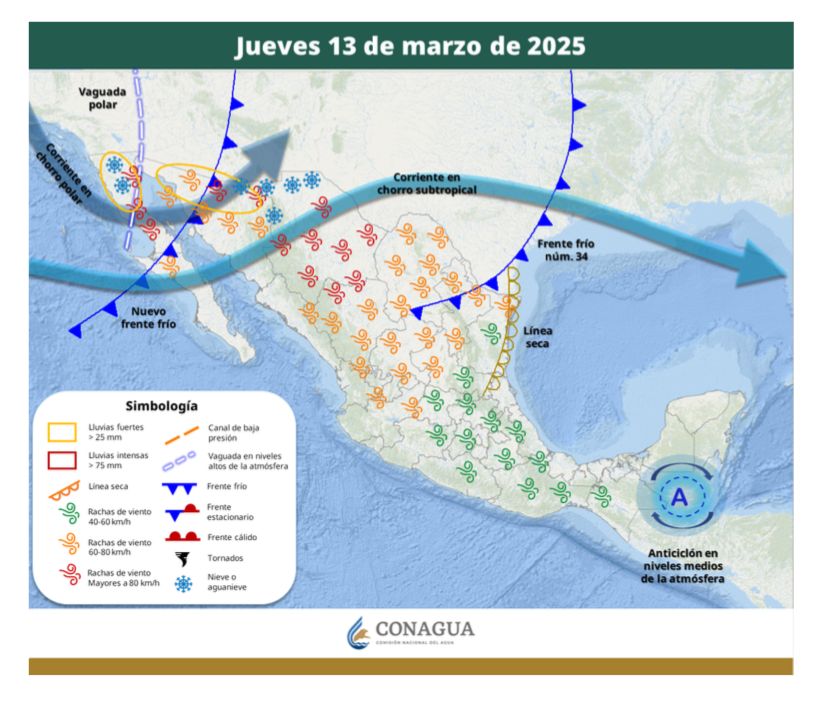 LLEGADA DE NUEVO SISTEMA FRONTAL A COAHUILA GENERARÁ FUERTES RACHAS DE VIENTO