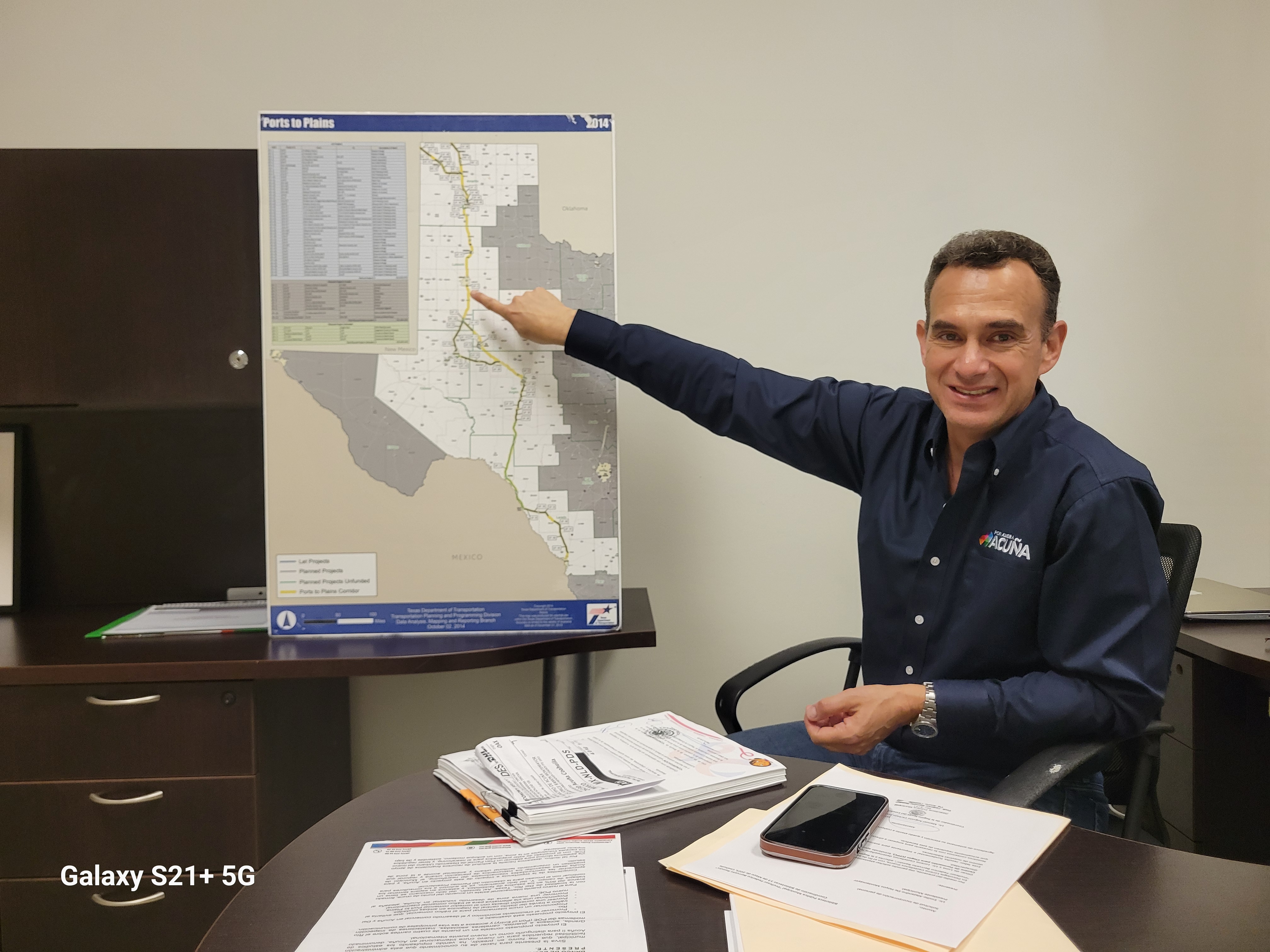 Acuña sigue trabajando en el proyecto Ports to Plains