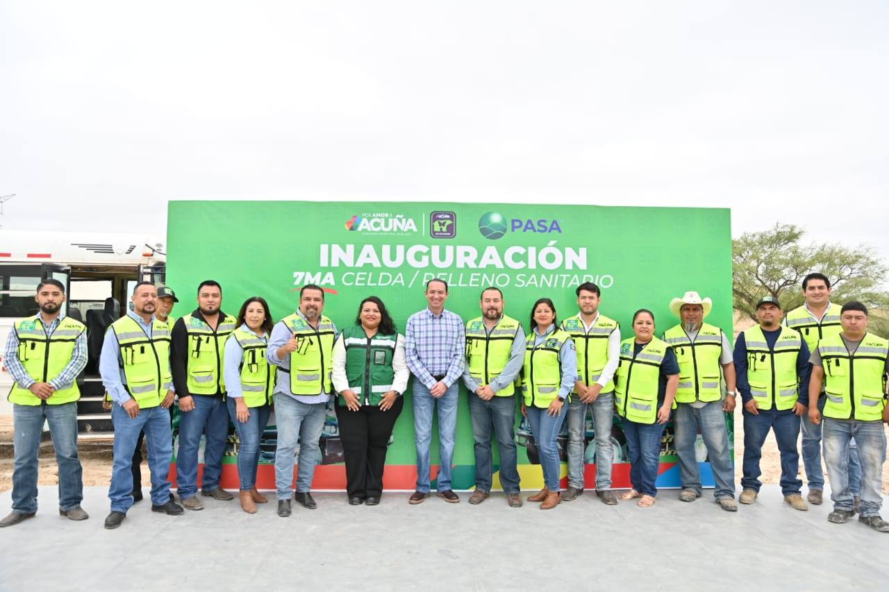 INAUGURAN SÉPTIMA CELDA DEL RELLENO SANITARIO DE ACUÑA Y DUPLICAN SU VIDA ÚTIL A 22 AÑOS