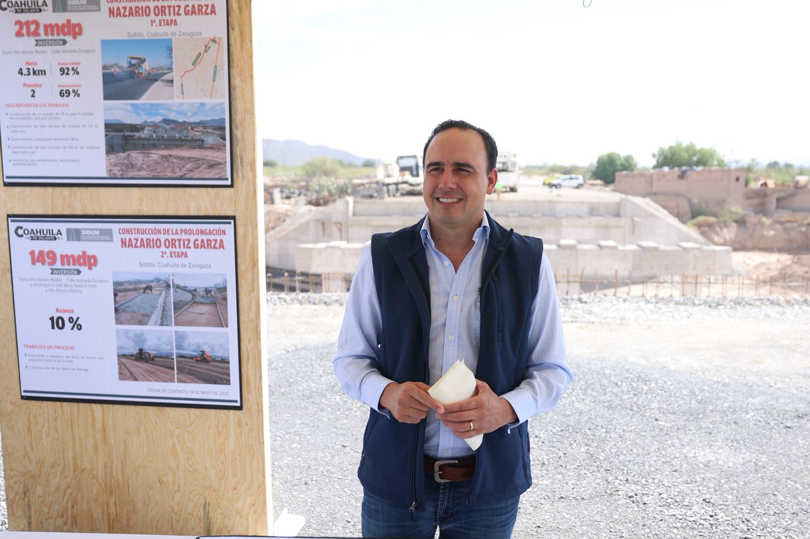 INVIRTIENDO 2 MIL MDP AVANZAN  GRANDES OBRAS EN COAHUILA: MANOLO