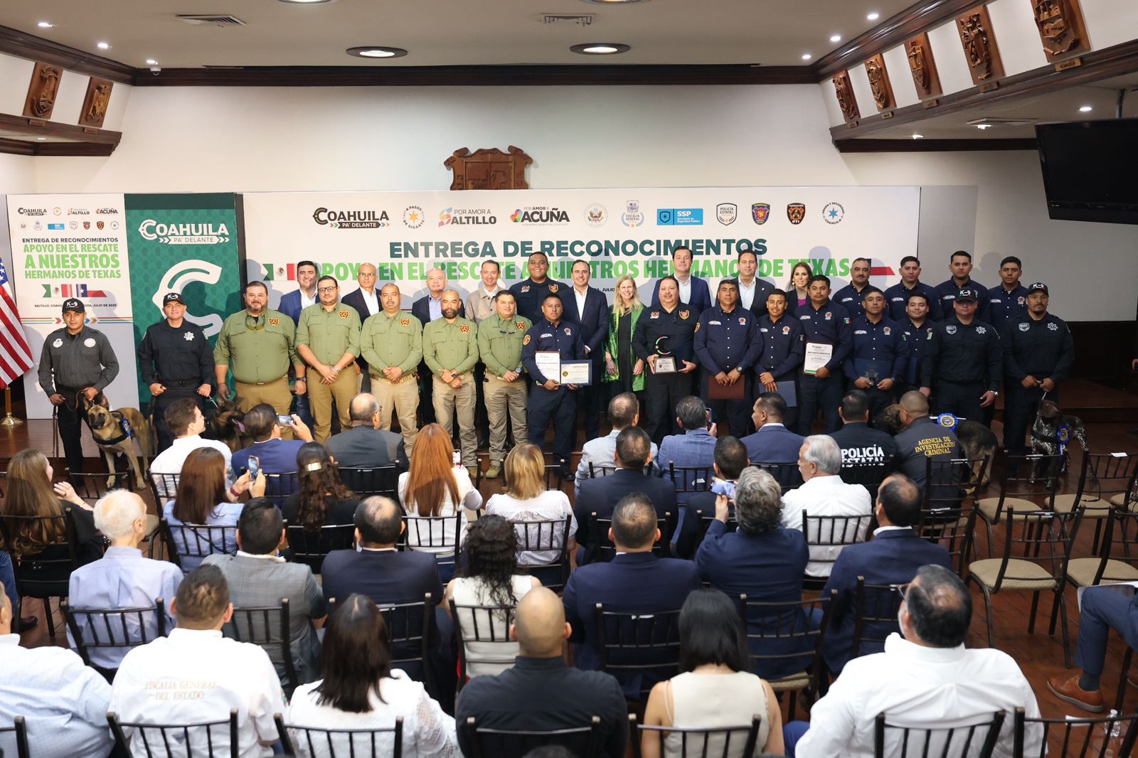 RECONOCEN GOBIERNOS DE COAHUILA Y DE ESTADOS UNIDOS A BRIGADISTAS QUE APOYARON EN TEXAS