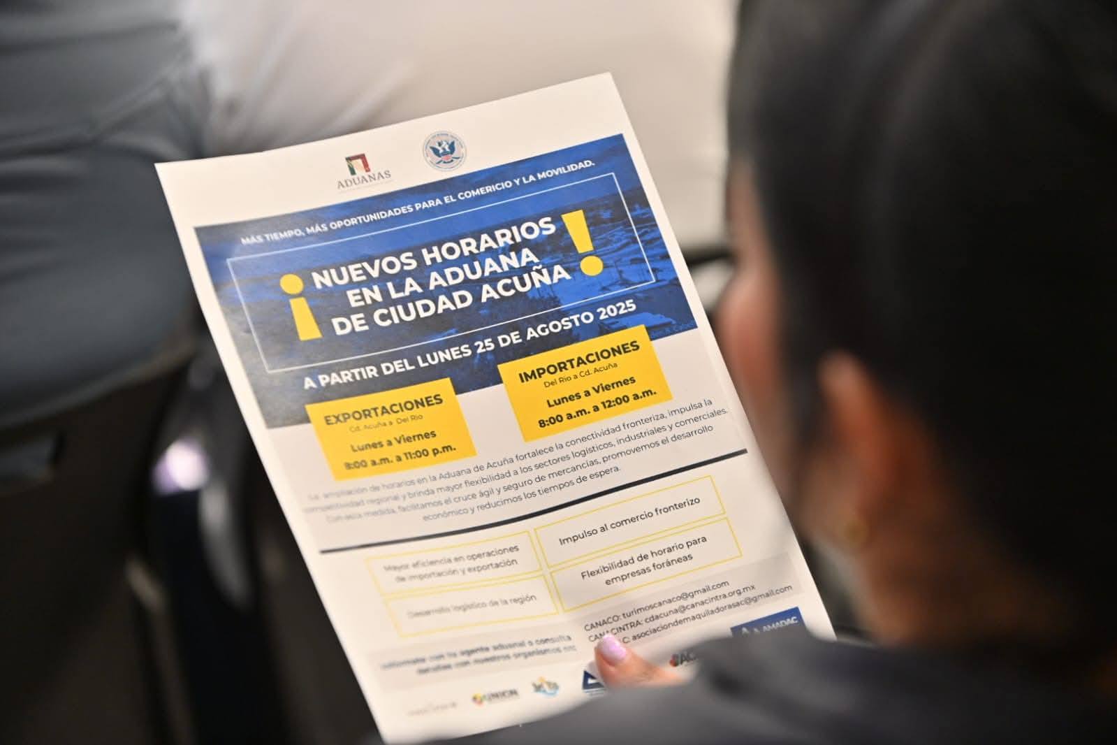 TENDRA LA INDUSTRIA NUEVO HORARIO PARA CRUCE COMERCIAL ACUÑA-DEL RÍO