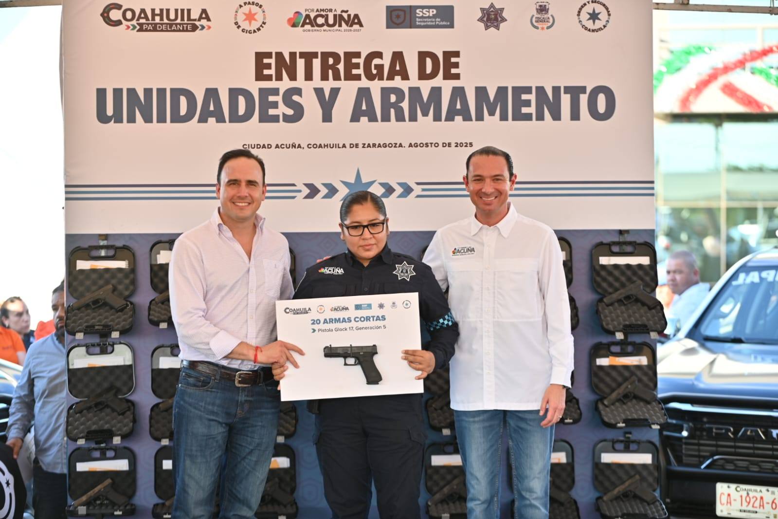 INVIERTE MUNICIPIO 16.6 MDP EN 17 UNIDADES Y ARMAMENTO PARA REFORZAR LA SEGURIDAD EN ACUÑA