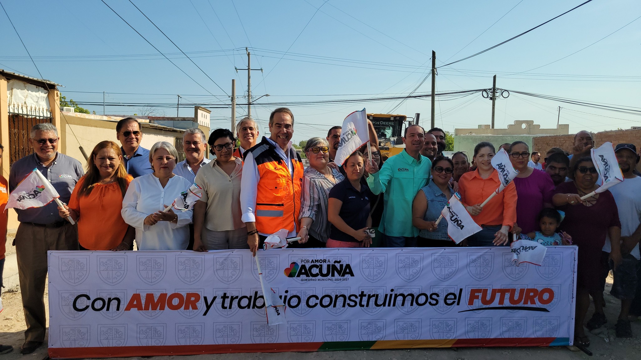 Presidencia Municipal de Acuña arranca pavimentación en colonia La Rivera