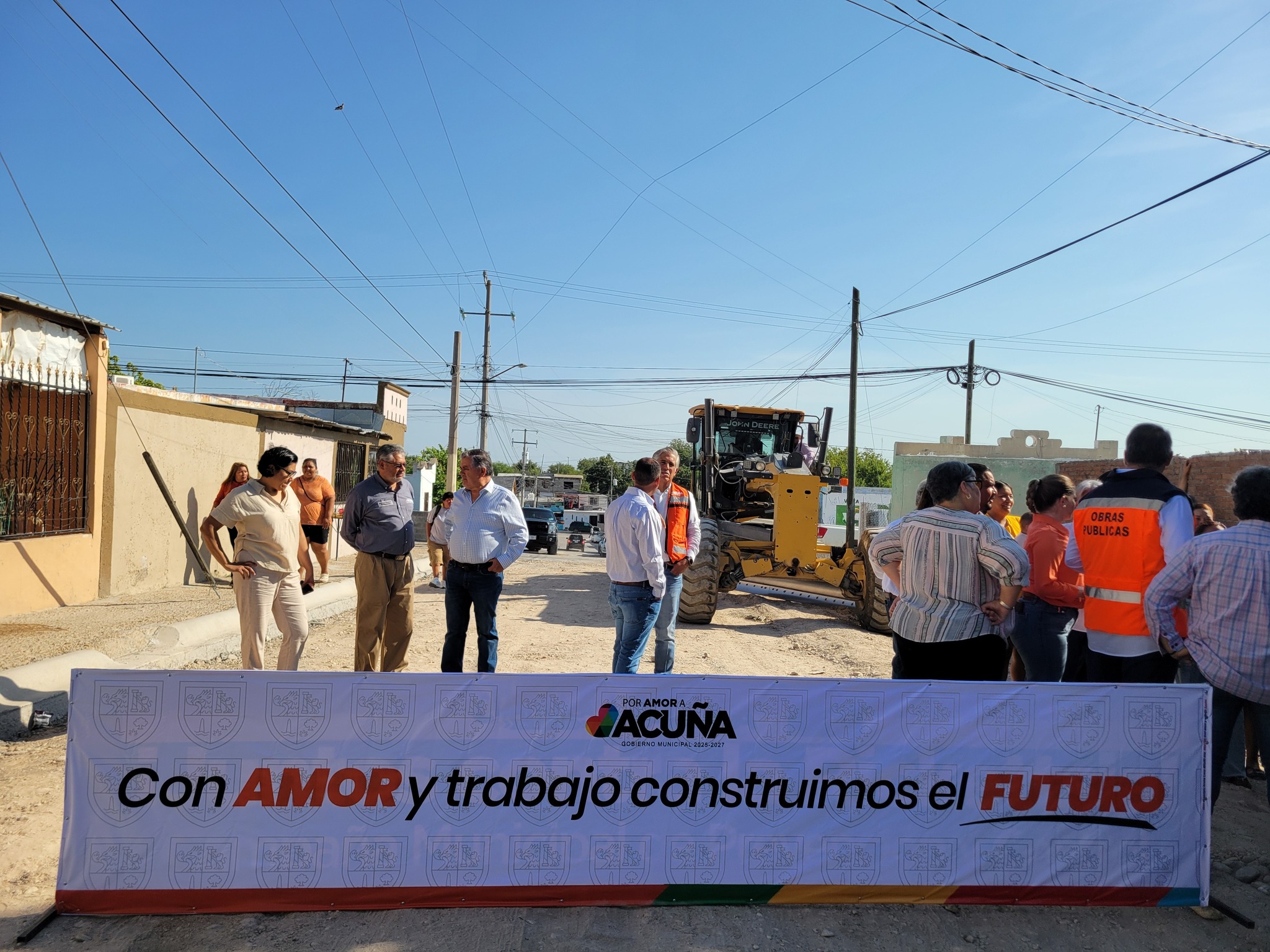Presidencia Municipal de Acuña arranca pavimentación en colonia La Rivera
